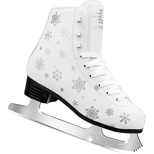 Women's/Girls Figure Ice Skates - Youth Figure Skating Shoes with Size Expansion - Comfortable, Durable, and Safe Indoor Outdoor Size 5 6 7 8 9 10