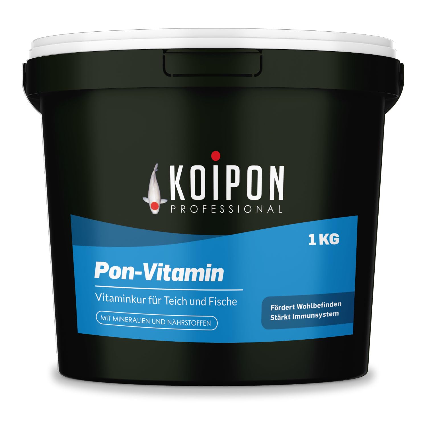 KOIPON Pon-Vitamin 1kg, Vitaminkur mit wertvollen Mineralien für gesunde Fische im Fischteich und japanische Koi im Gartenteich