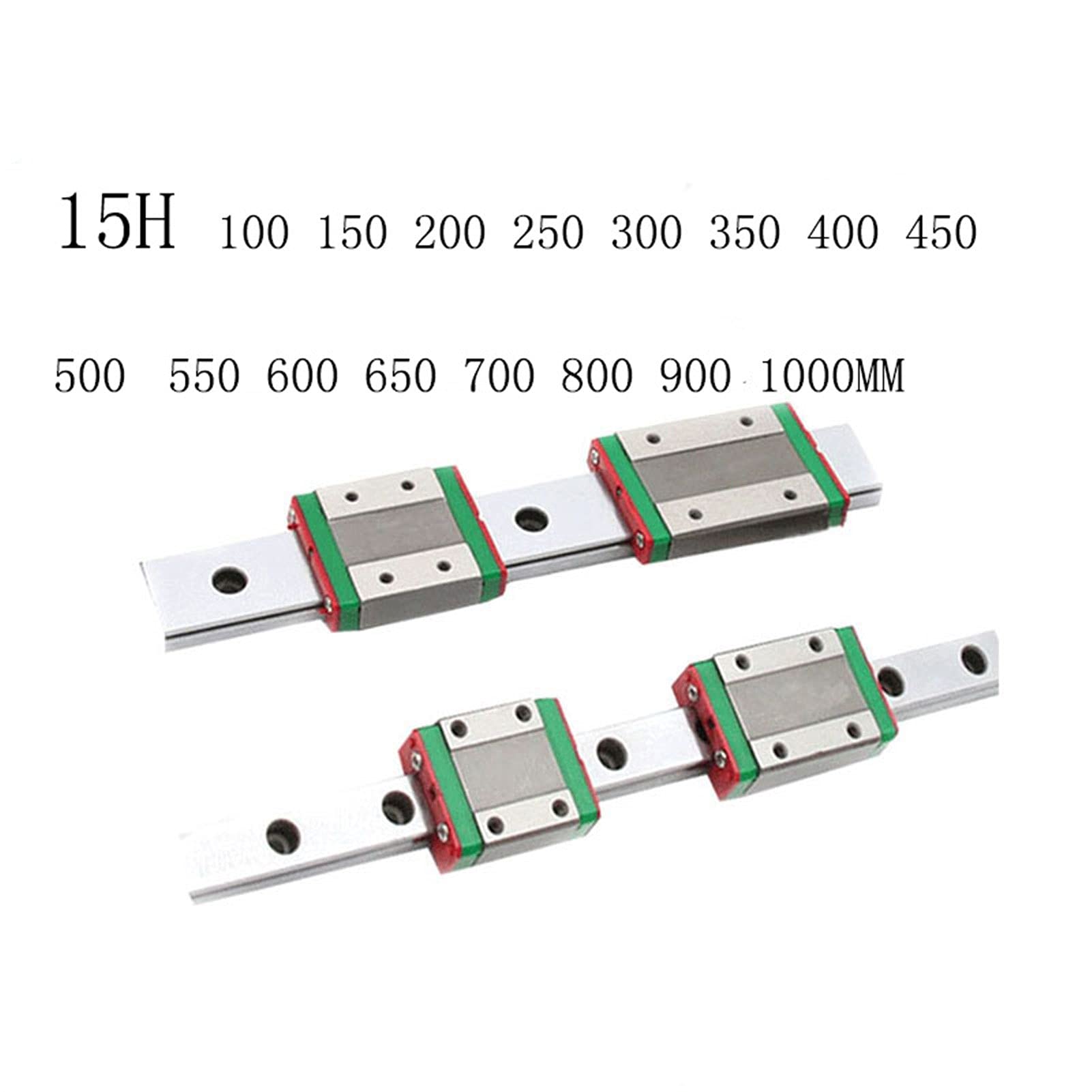 Leloo Lcuihong-liniowa prowadnica szynowa MGN9C lub MGN9H długi wózek liniowy + 9 mm prowadnica liniowa MGN9 L = 100-800 mm szyna liniowa mocna i trwała (kolor: MGN9C, długość prowadnicy: 900 mm)
