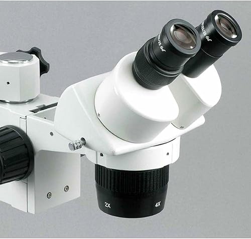 Miniatura 3 de AmScope Microscopio estéreo binocular SW-3B13X, oculares WH10x, aumento 5X10X15X30X, objetivo 1X3X, soporte de brazo único, incluye lente Barlow de