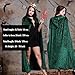 iShyan Halloween Hooded Cloak Ankle Length Green Velvet Cloak Cape for Halloween Cosplay Costume,59 inch