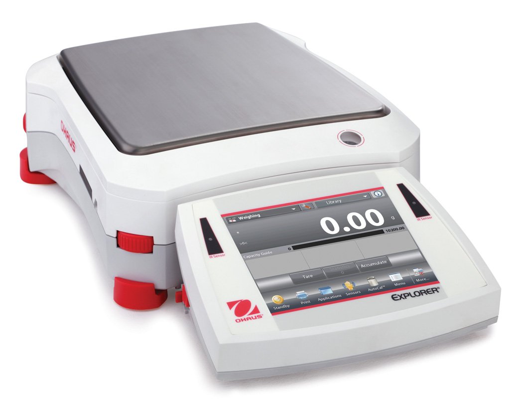 Ohaus EX6201/E Explorer Toploading Balance, 6200Gx0.1g, with External Calibration