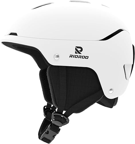 RIOROO Casco de esquí, casco de snowboard para hombres y mujeres, casco deportivo de nieve a prueba de golpes y ligero casco de esquí