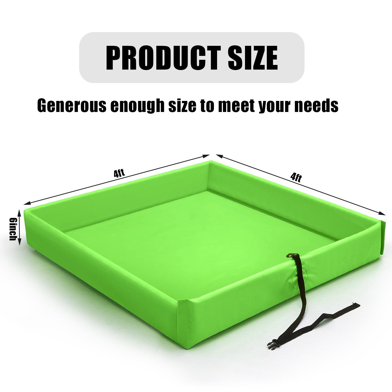 Portable Duck Pond Spill Berm - 3' x 3' Green -9