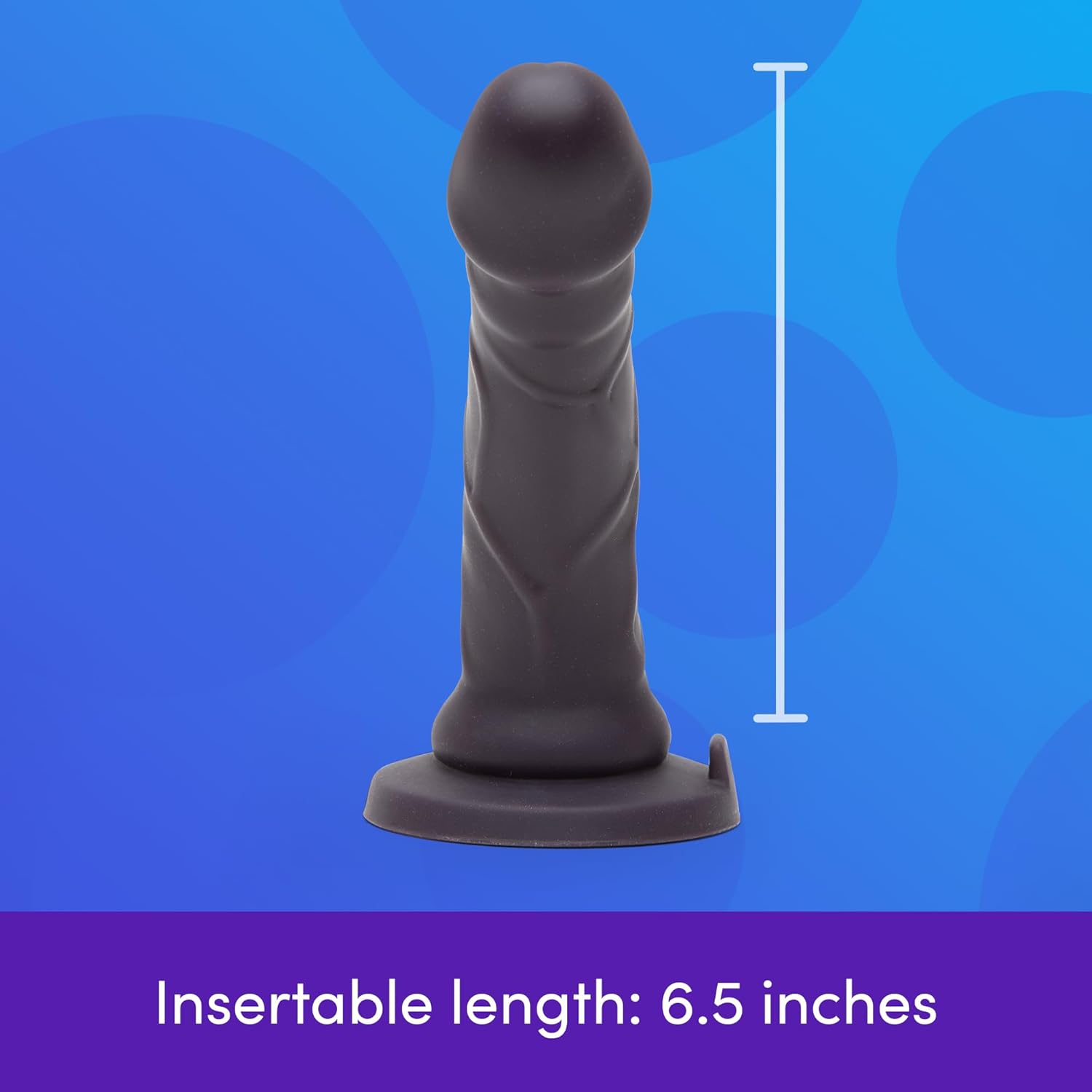 Lovehoney Lifelike Lover Luxe Realistic Dildo - 7 Inch Suction Cup Dildo - Colour Changing Curved Smooth Silicone - Harness Compatible Strap On - Adult Sex Toy - Waterproof - Black/Blue