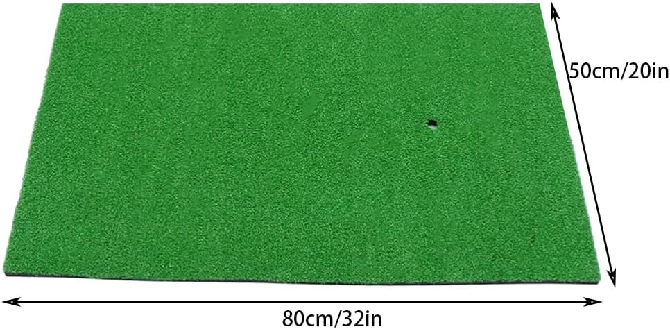 Golf Hitting Mat -32 x 20 inch Artificial Turf, SBR Foam Bottom with Rubber Tee for Swing Practice, which is an Indoor-Outdoor Chipping mat