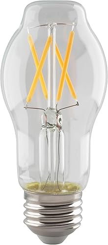 Satco S11378 LED BT15 de 8 vatios; transparente; base media; 2700 K; 800 lúmenes; paquete de 6 unidades de 120 voltios cumple con California