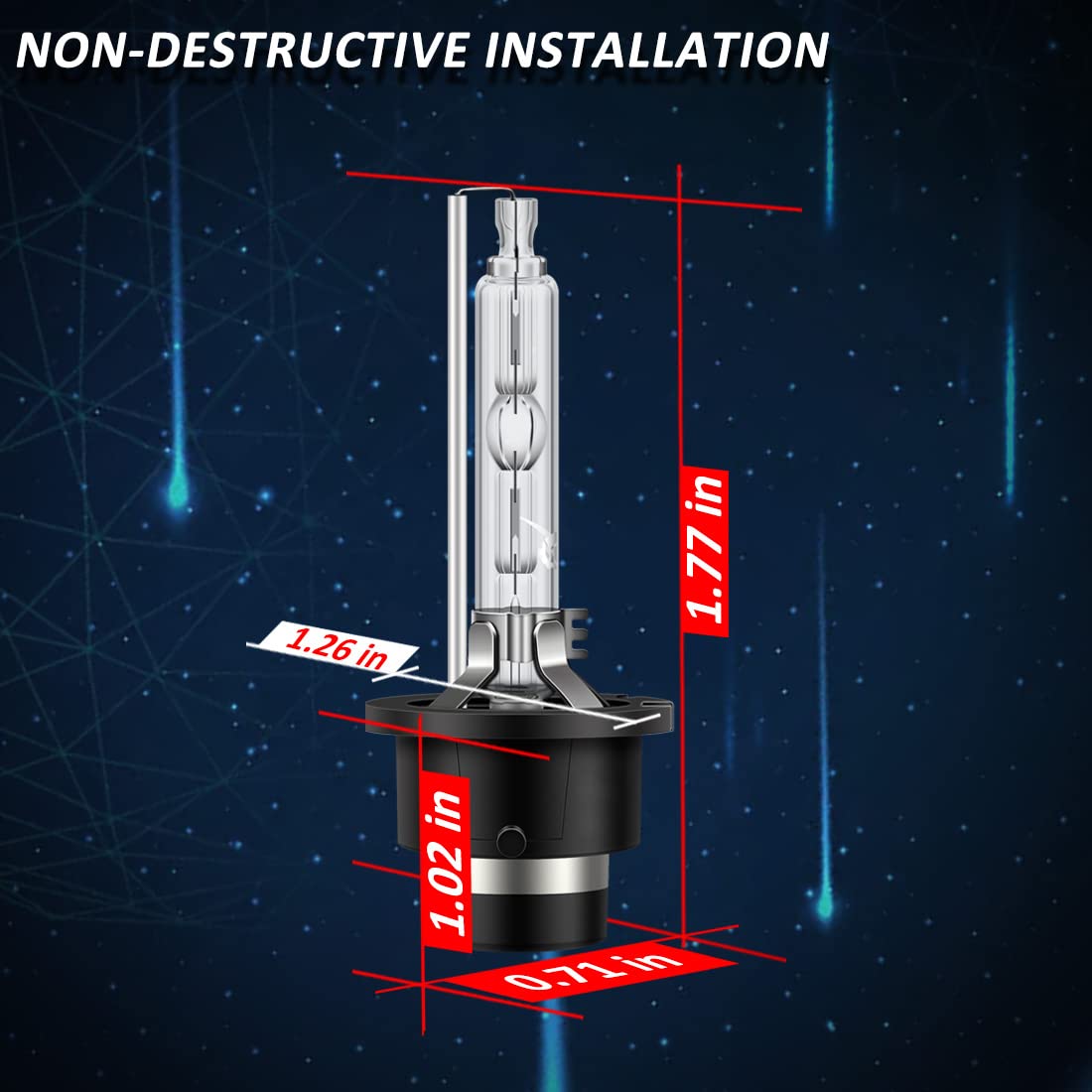 Ampoules Xenon HID LTONXEN D2S 6000K - 35W, Blanc Froid Pour Phare Voiture | Kit Remplacement Plug & Play, Garantie 2 Ans