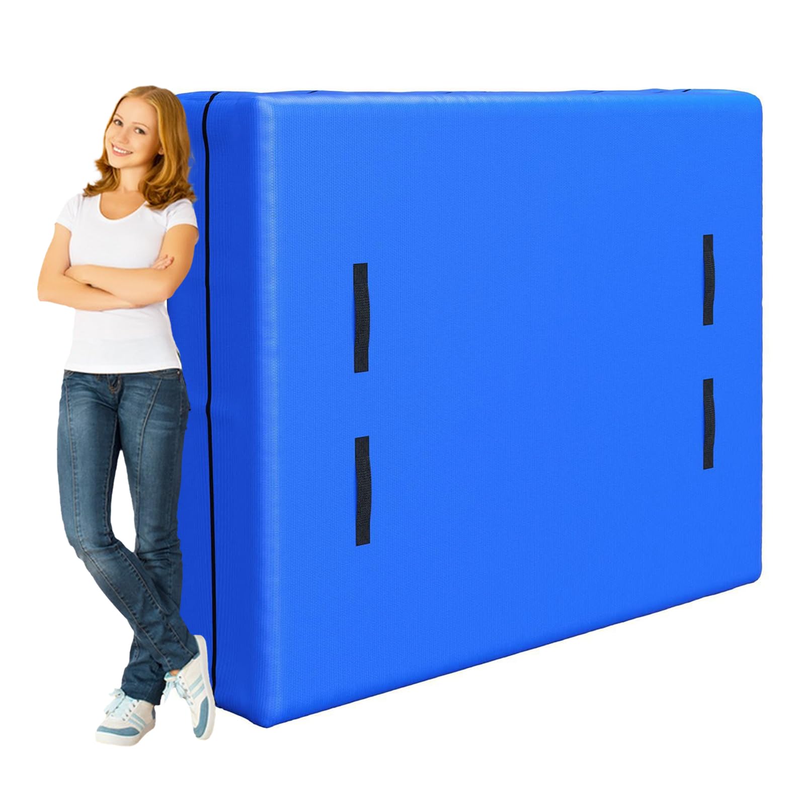 Housse de Déménagement Matelas, Housse de Protection Matelas pour Déménagement et Stockage Imperméable Indéchirable Équipée de 8 Poignées Renforcées et d'une Fermeture Éclair (160 x 200 cm)