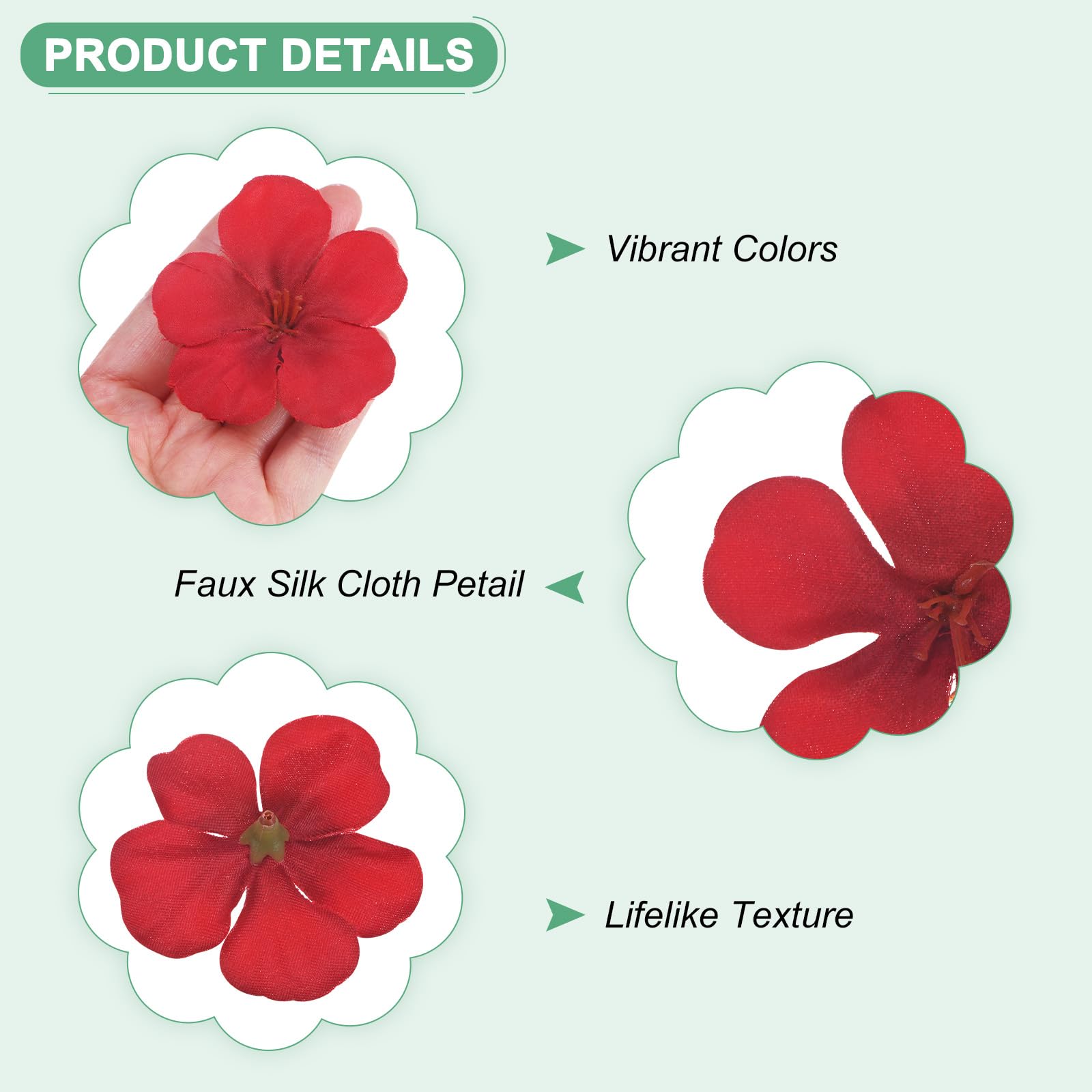 M METERXITY 100-Pack Artificial Orchid Flower Heads - Image 2