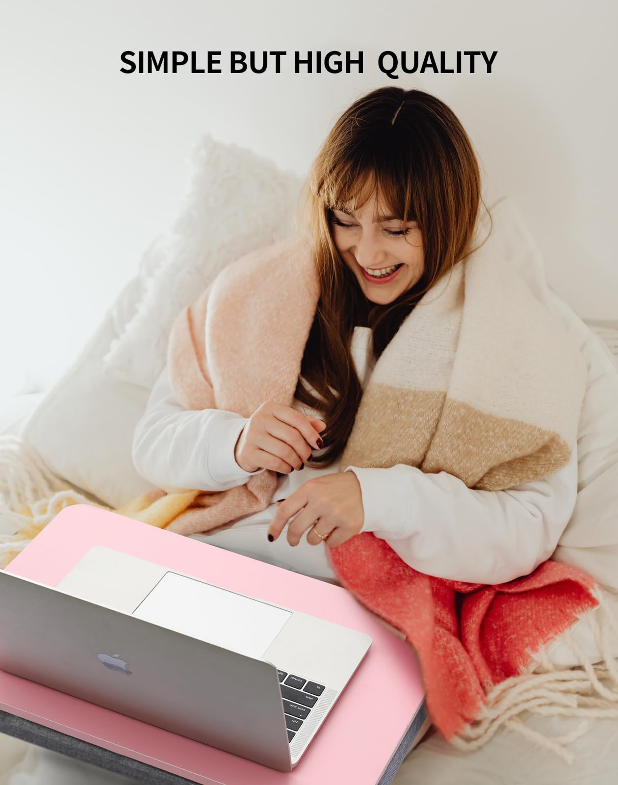 Portable Lap Laptop Desk with Pillow Cushion Fits up to 15 6 inch Laptop Lap Stand for Bed — view 4