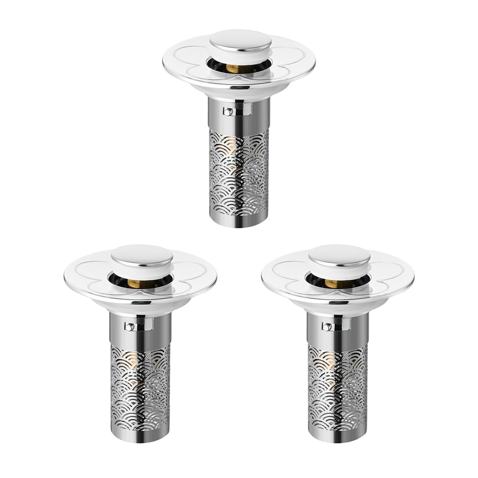 Nvoqilin A Rustless Press Type Sink Drain Outlet Gainst Dirty Smell Closed Center Bathroom Kitchen Ddition Kitchen Sink Obstacle