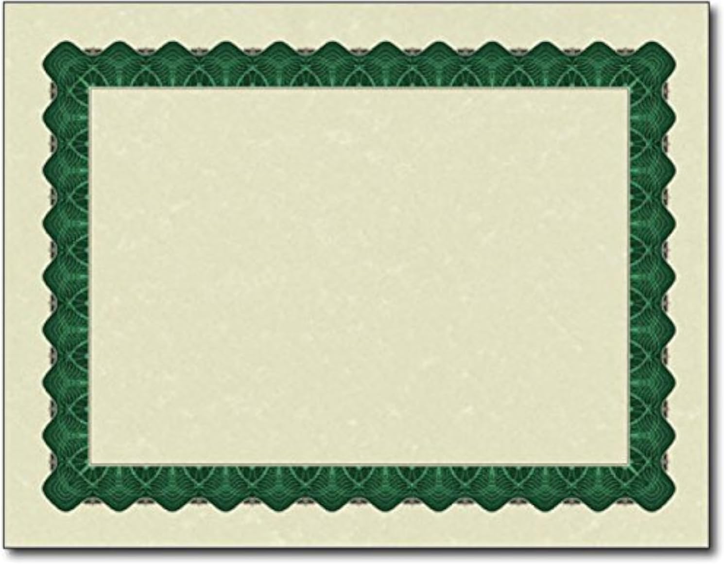 Desktop Publishing Supplies Metallic Border Parchment Certificate Paper - 250 Certificates - 8 1/2" x 11" - Premium Printable Blank Certificates (Green)