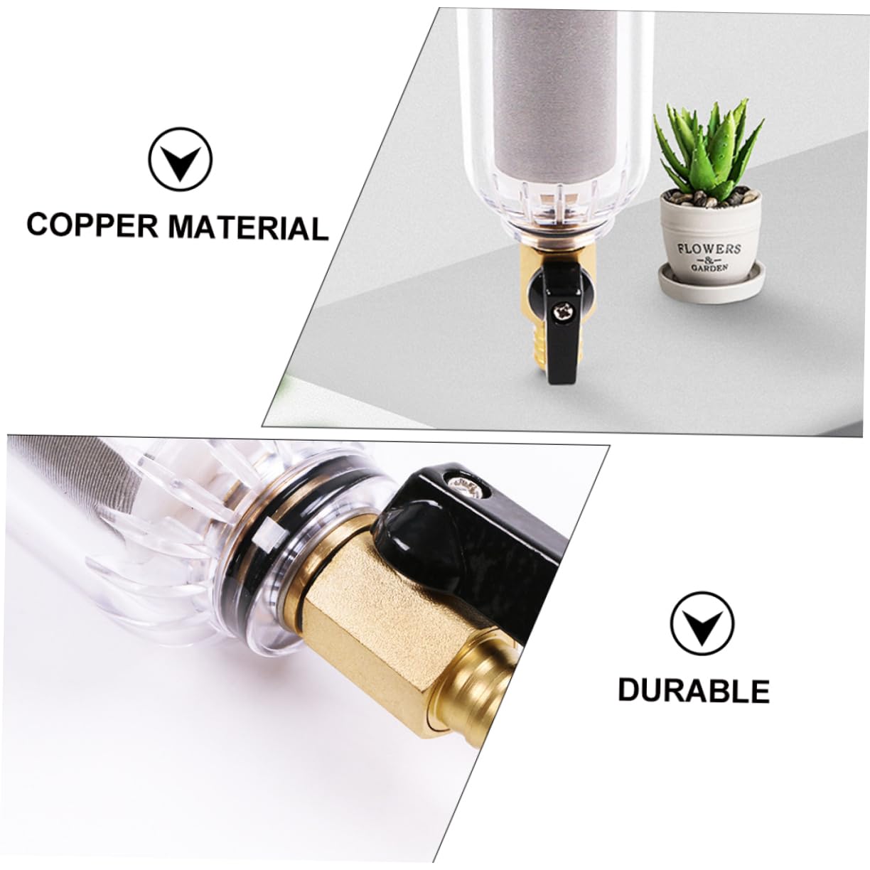 Sosoport Filtro per Acqua Design Traslucido Filtro per Sedimenti Riutilizzabile Depuratore d Acqua per Rubinetto e Rimuove Ruggine