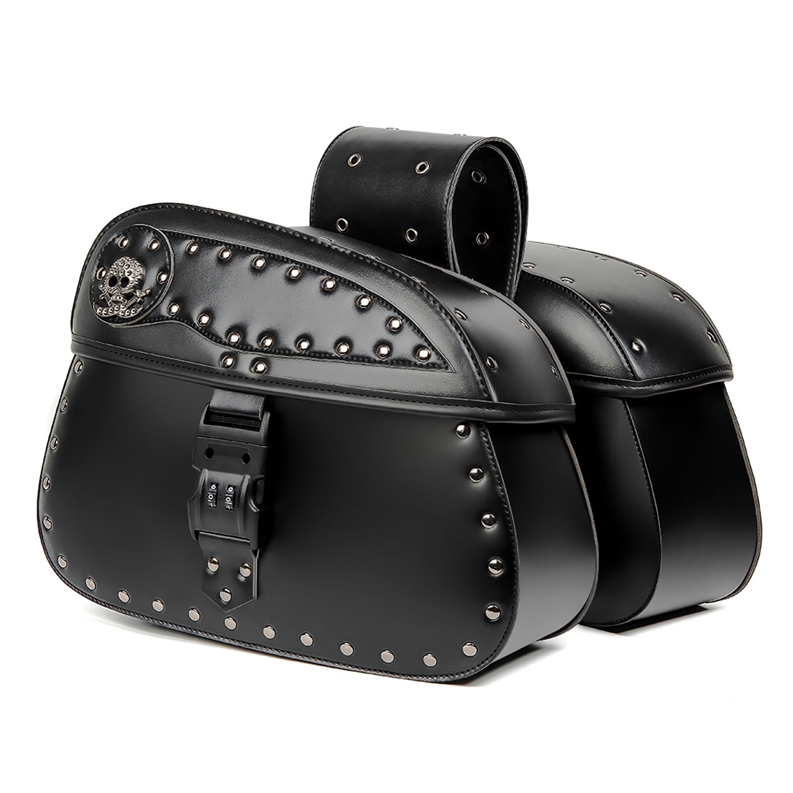 Lsyqfb A Motorcycle Panniers For Kawasaki Vulcan S 650 Vn650, Motorbike Side Pannier Bag Waterproof Leather Motorbike Saddle Bags Motorcycle Bags Tail Motorbike Bag,