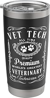 Vet Tech Tumbler Cup Veterinary Technician Gifts Stainless Steel Insulated Tumbler