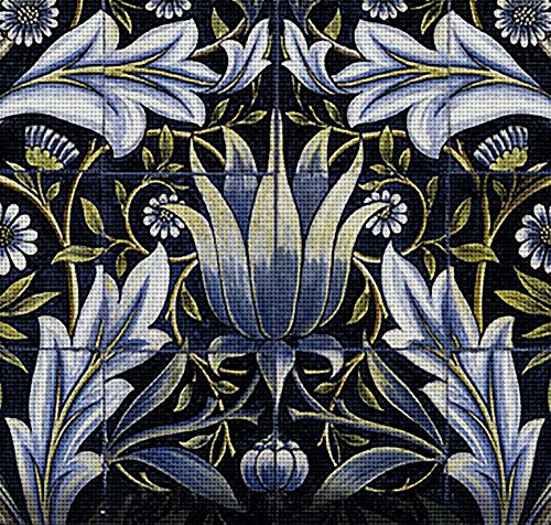 Art Needlepoint Blue Acanthus Kit By William Morris #TOP6