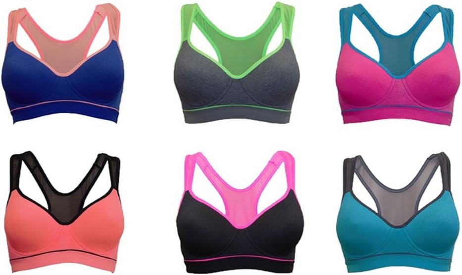 Elegant Apparel Group Women's Mesh-Back Sports Bras (6-Pack)