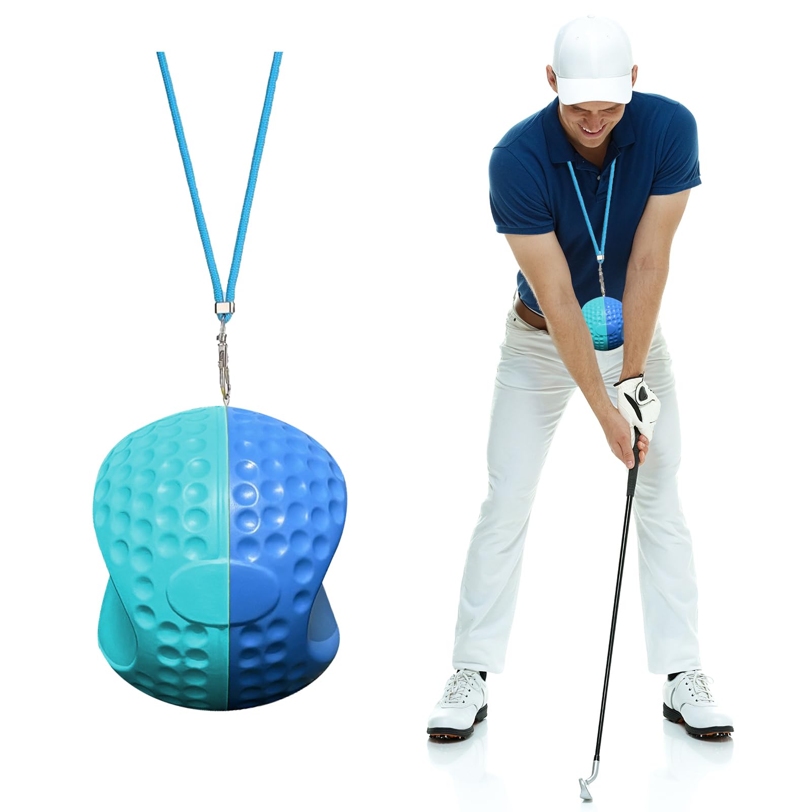 Golf Schwungtrainer, Golf Trainingshilfen für Männer und Frauen Swing Trainer Ball Trainingshilfe Ball Zubehör für Golf