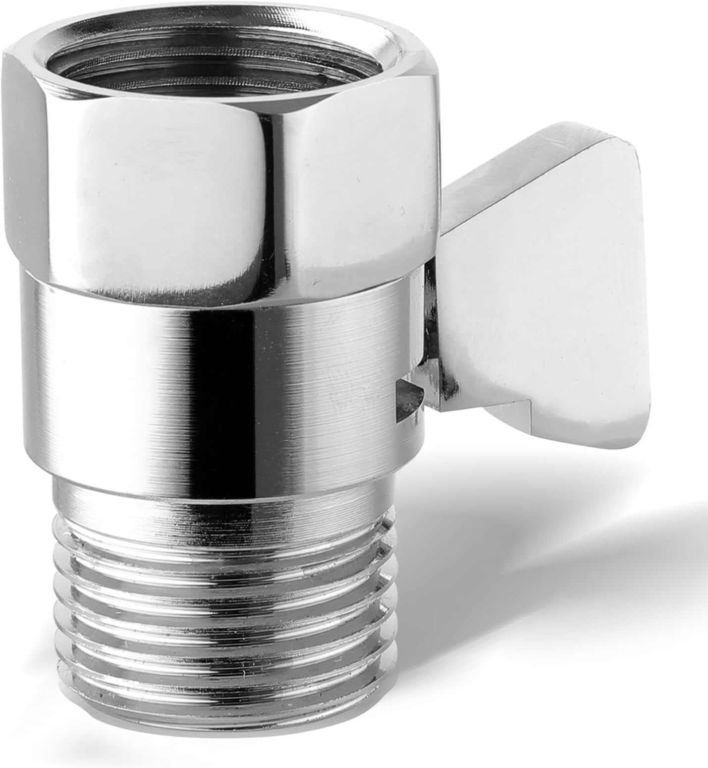 G1/2 Shower Head Shut Off Valve - Water Flow Control for Hand Shower, Chrome