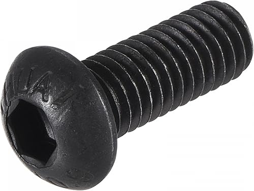 Miniatura 5 de uxcell Tornillos de cabeza de botón hexagonal M6x16mm Tornillos de acero de aleación 25pcs