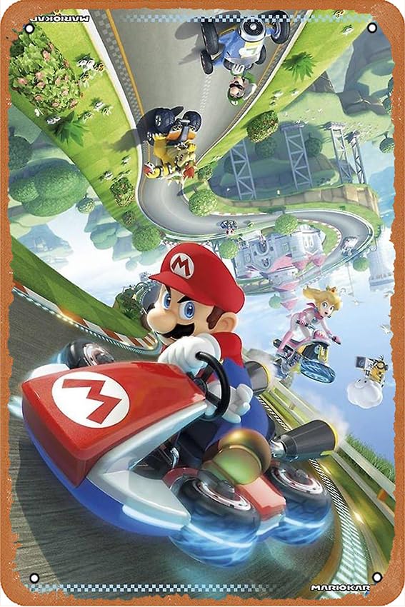 Amazon.co.jp: マリオポスター - マリオカート8 ヴィンテージ