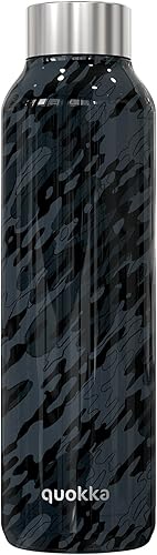 Miniatura 46 de Quokka Sólido - Negro azabache 17.2 fl oz | Botella de agua de acero inoxidable - Frascos aislados al vacío de doble pared botella de bebidas Negro