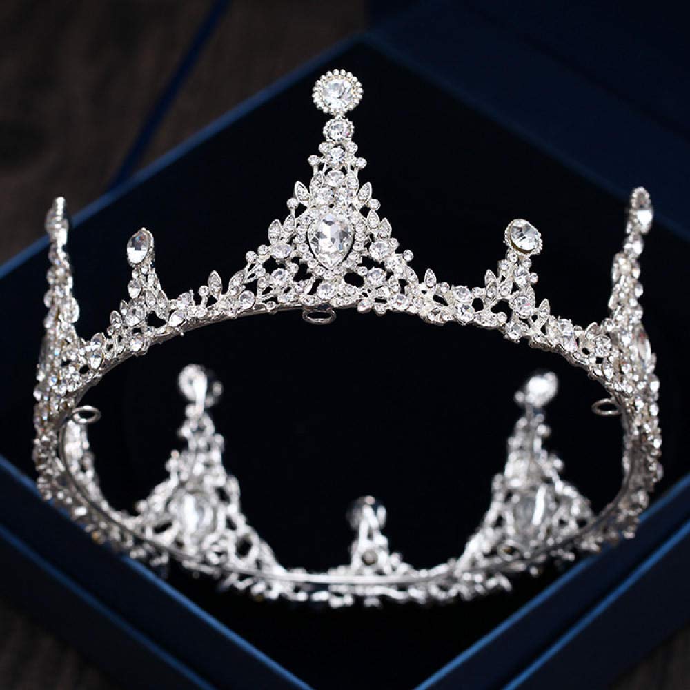Tiara, stop strasu, biżuteria na głowę, srebrna, dla kobiet, prosta, modna ozdoba na wesele, ozdoba do włosów, w stylu vintage, na imprezę, prezent