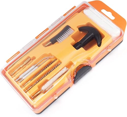 Miniatura 2 de . Kit de limpieza de pistola de aire calibre 177 y .22, incluye varilla de limpieza, cepillos, trapeadores, jags, púas y adaptador de rosca