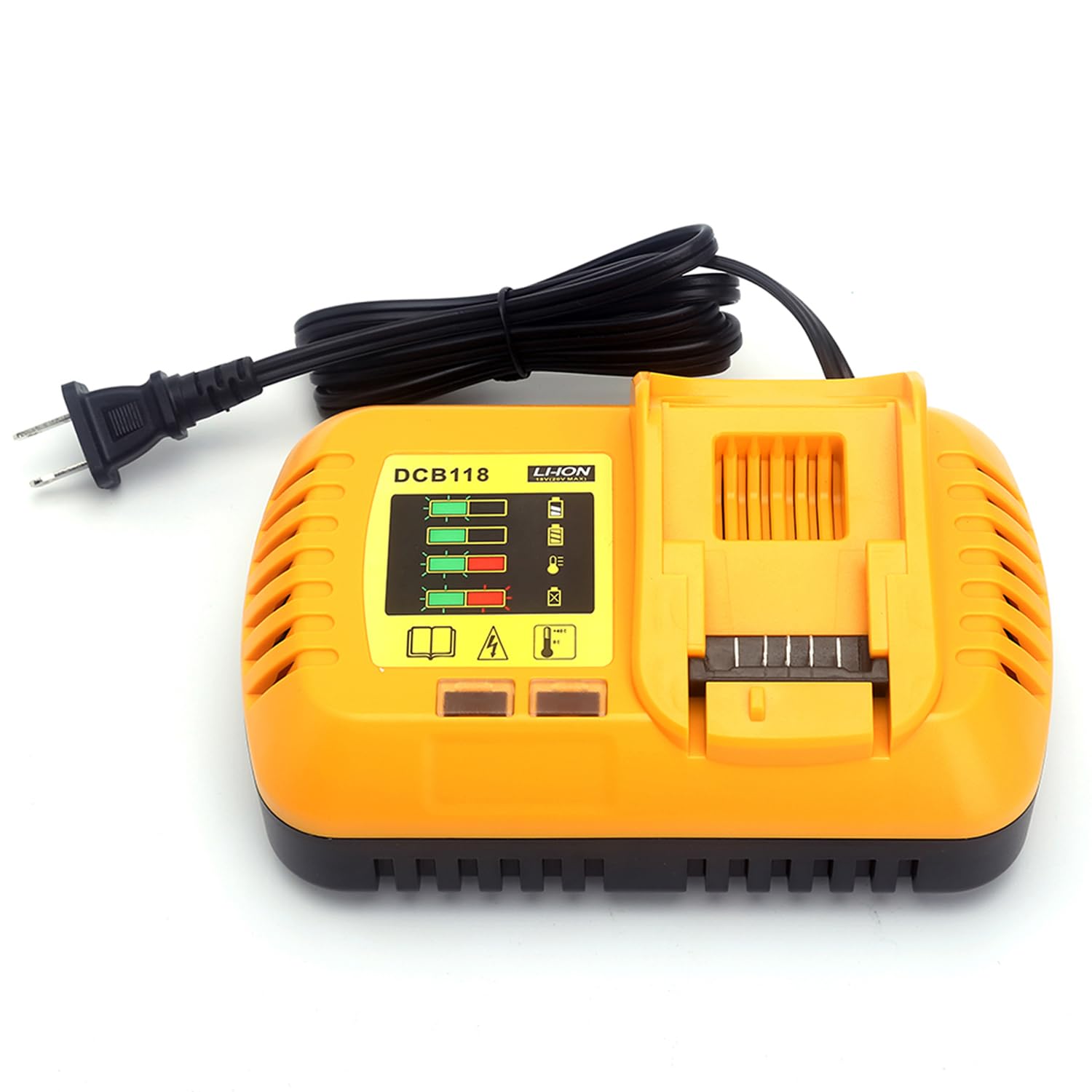 SKYON DCB118 Fast Charger Replacement for DCB118 DCB1112 20V/60V Rapid Charger Compatible with Dewalt DCB609 DCB606 DCB612 DCB615 DCB208 DCB206 20V 60V Max* Flex-Volt Battery Charger