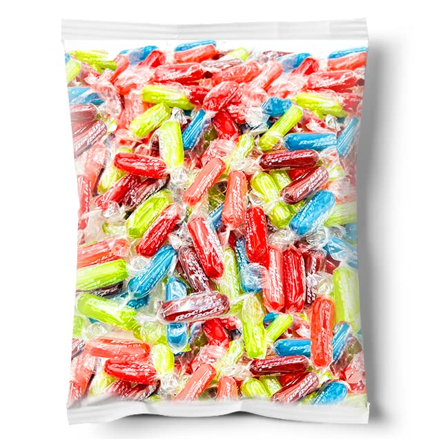 Image of Rockin Rods Assorted Fruit Flavored Hard Candy, Individually Wrapped (1 Pound Bag)