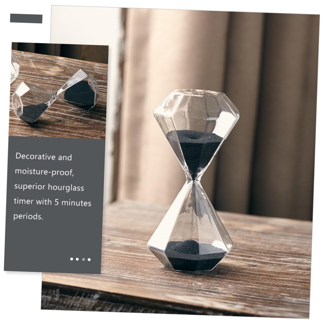 Reloj de Arena Decorativo de Escritorio con Diseño Temporizador de con Arena Adorno para Oficina y Hogar Elegante
