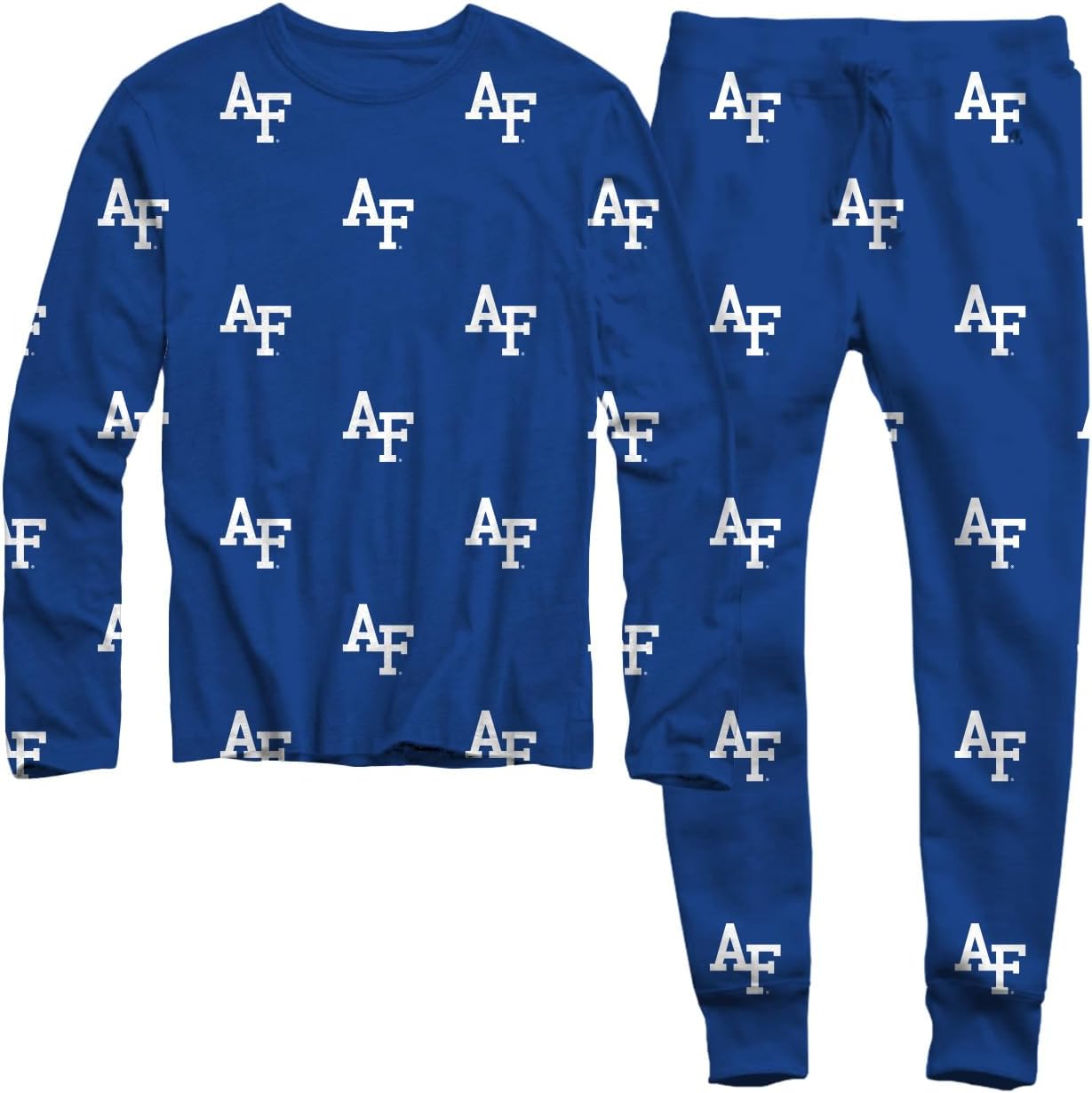 Wes and Willy NCAA Boy's All Over Print Long Sleeve PJ,