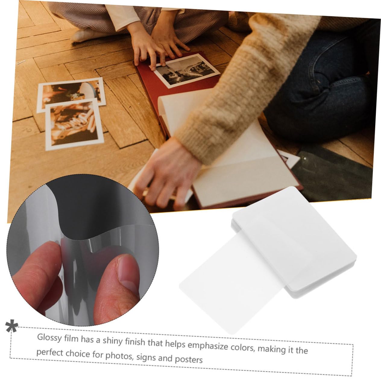 Blatt mit Dichtem Verschluss 200 Transparente Laminierfolie aus Pvc Einfache Aufbewahrung zum Schutz von Fotos und Dokumenten im Office und Heimgebrauch
