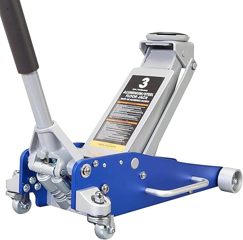 TCE AT830011LU Torin Gato hidráulico de bajo perfil de aluminio y acero para piso de carreras con bomba de elevación rápida de doble pistón,