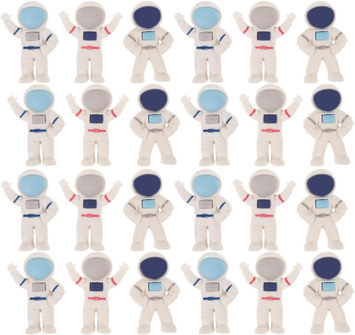 Kisangel 48pcs Astronaut Themed Mini Erasers for Safe TPR Material Pencil Mark Removal Colorful Cute School Supplies for Kindergarten Classroom Rewards and Party Favors