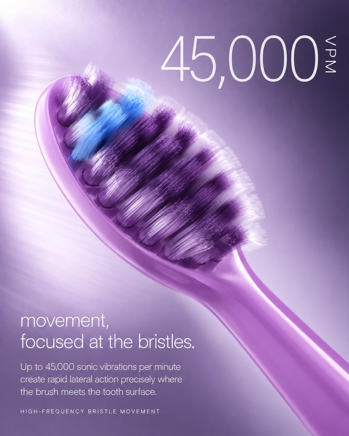MySmile DY156 Rechargeable Electric Toothbrush, 3 Brush Heads, Purple