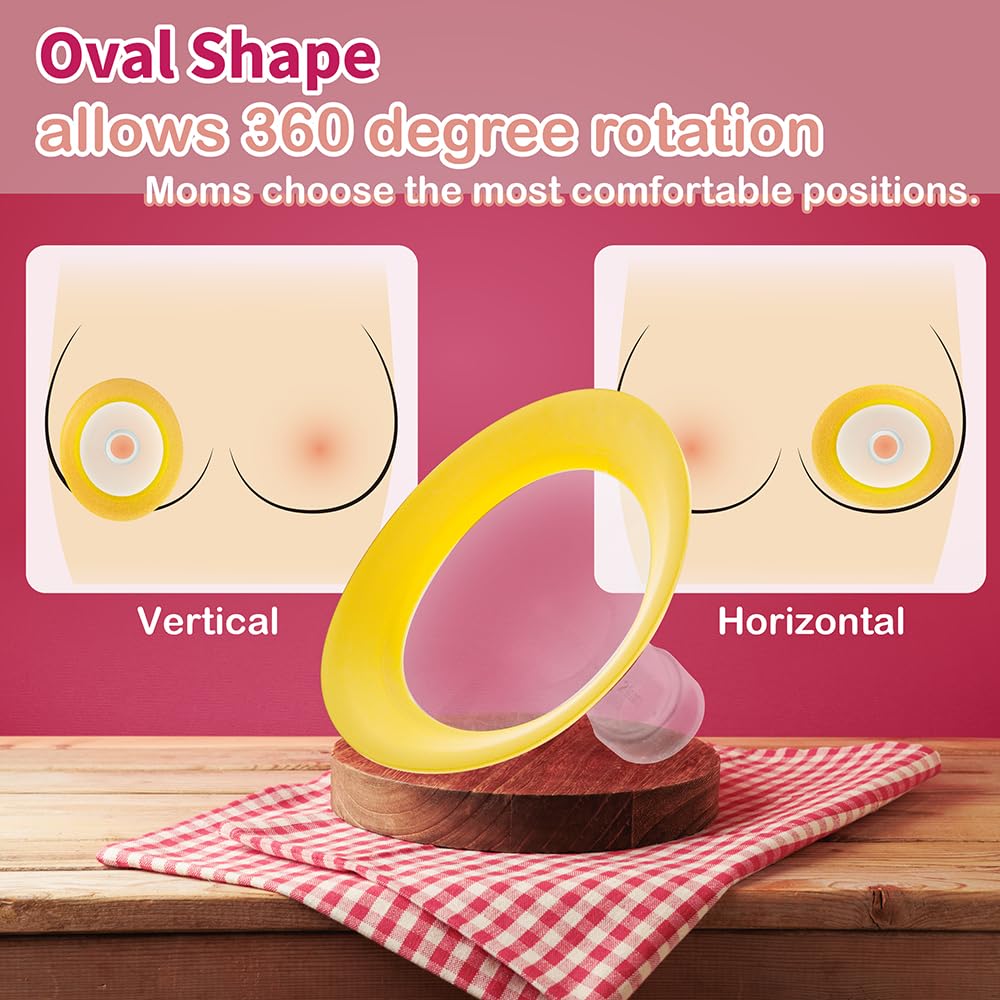 Nenesupply 21mm Oval Flanges Compatible with Medela Breast Pump Parts Flange Accessories. Work with Pump in Style Parts Symphony Parts Swing Maxi Harmony Breastpumps (21mm Oval) - Image 3