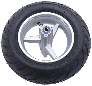 110/50-6.5 Rear Wheel Tyre Tire with Bearings 49cc 2 Stroke Mini Pocket Rocket Bike w/Tyre Hub Rim Tube Black10.63x10.63x3.94in