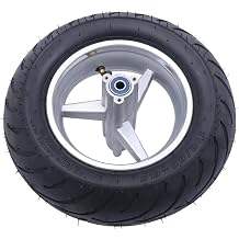 110/50-6.5 Rear Tire with Bearing 49cc 2-Stroke Mini Pocket Rocket Bike with Tire Hub Rim Tube, Black 10.6x10.6x3.9 inch