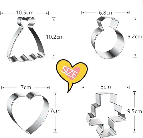 Miniatura 2 de Cortadores de galletas de boda, molde de galletas de acero inoxidable para perros y gatos caseros