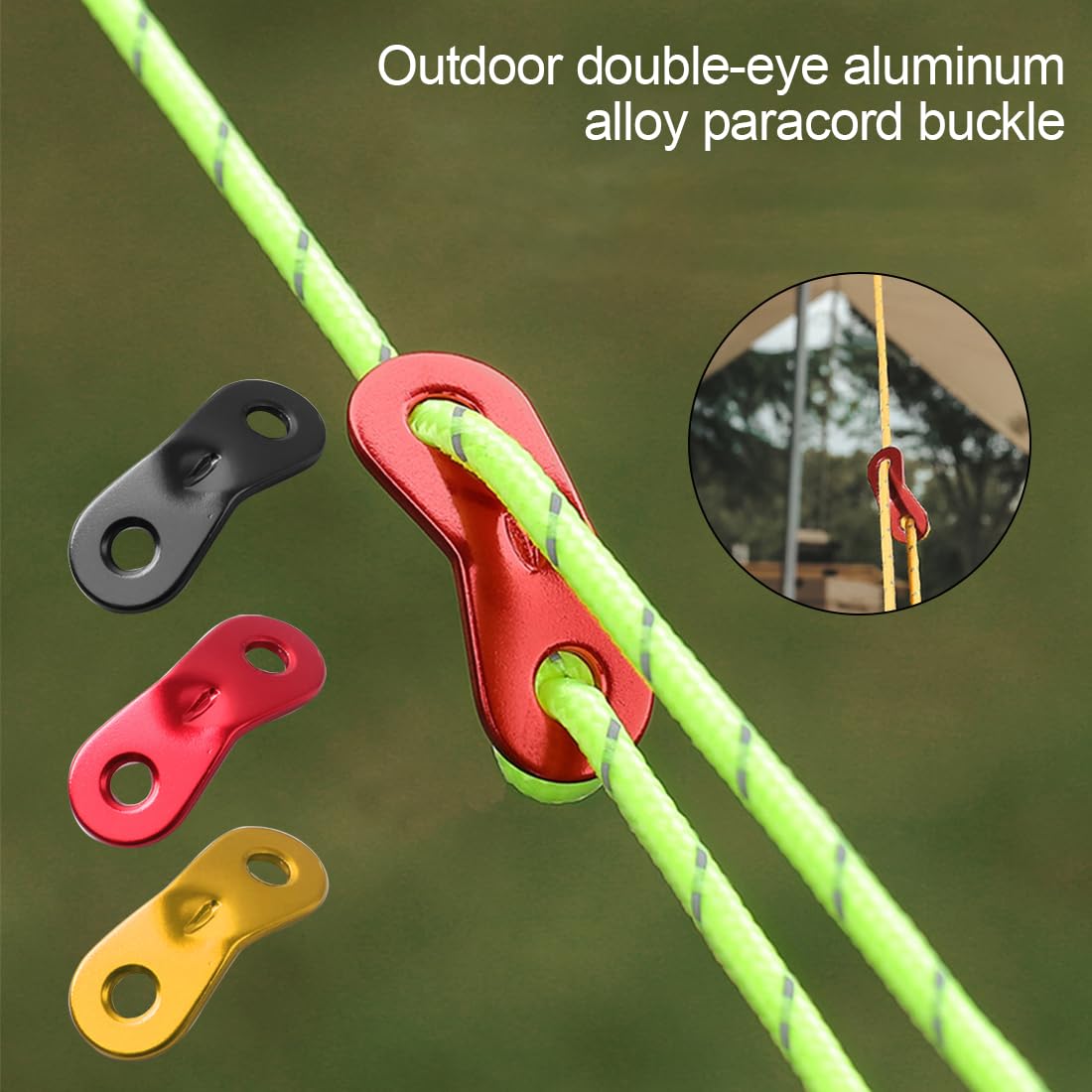 Corde Riflettenti Per Tenda Da Campeggio - 8 Pezzi Da 4m Con Tenditori In Alluminio - Foto 6