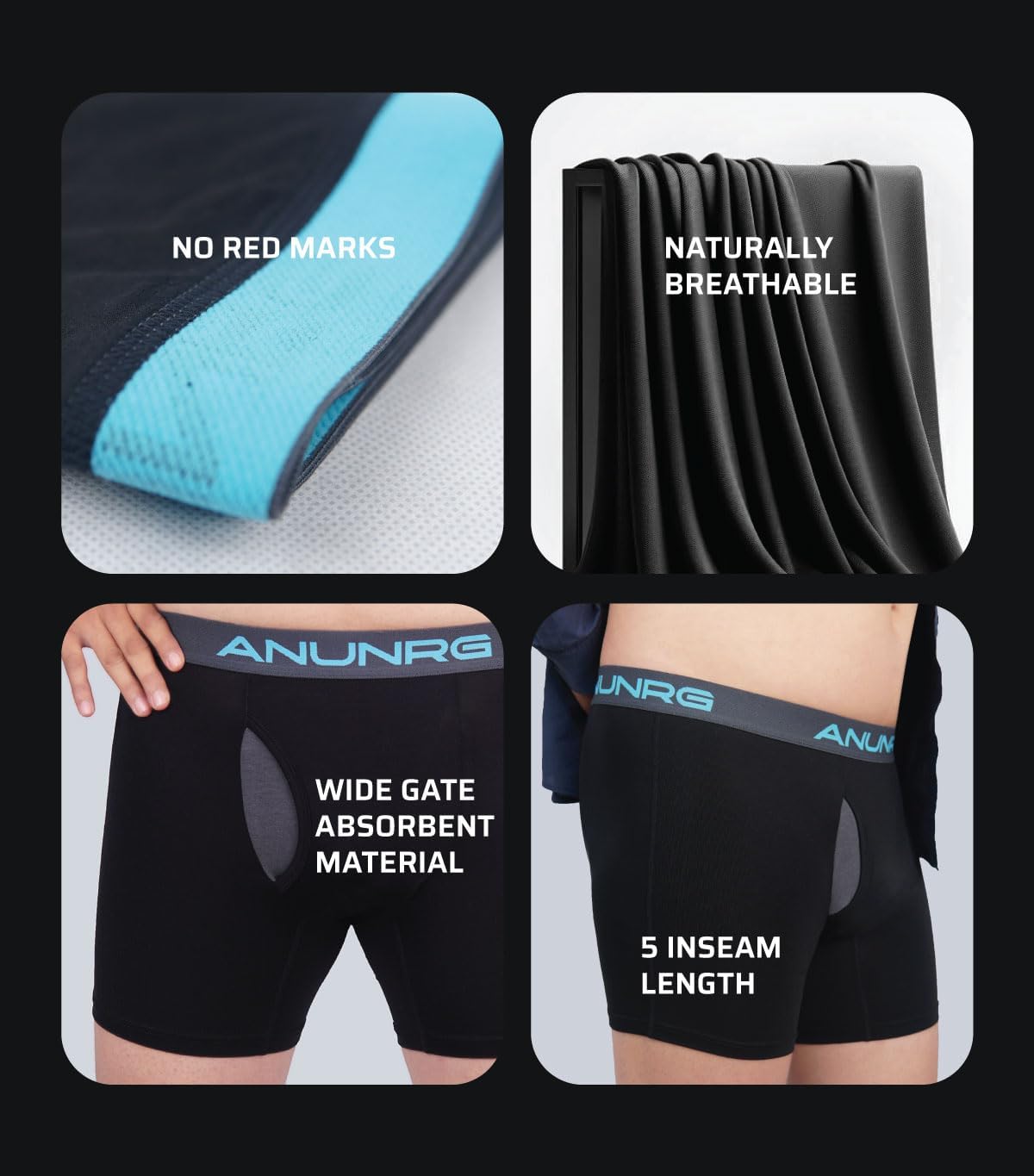 Mens Ultra Soft Tencel Micro Modal and Bamboo Viscose Athletic Boxer Brief Underwear - Image 10