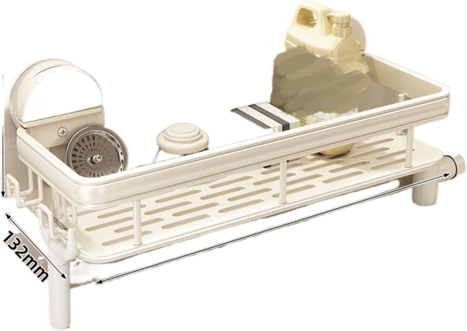 厨房 Kitchen Gadgets, Cook Accessories 吸盘抹布架沥水壁挂式多功能水槽置物架 Sink Organizers and Storage 水龙头洗碗海绵收纳架 KCookware Accessories - 201