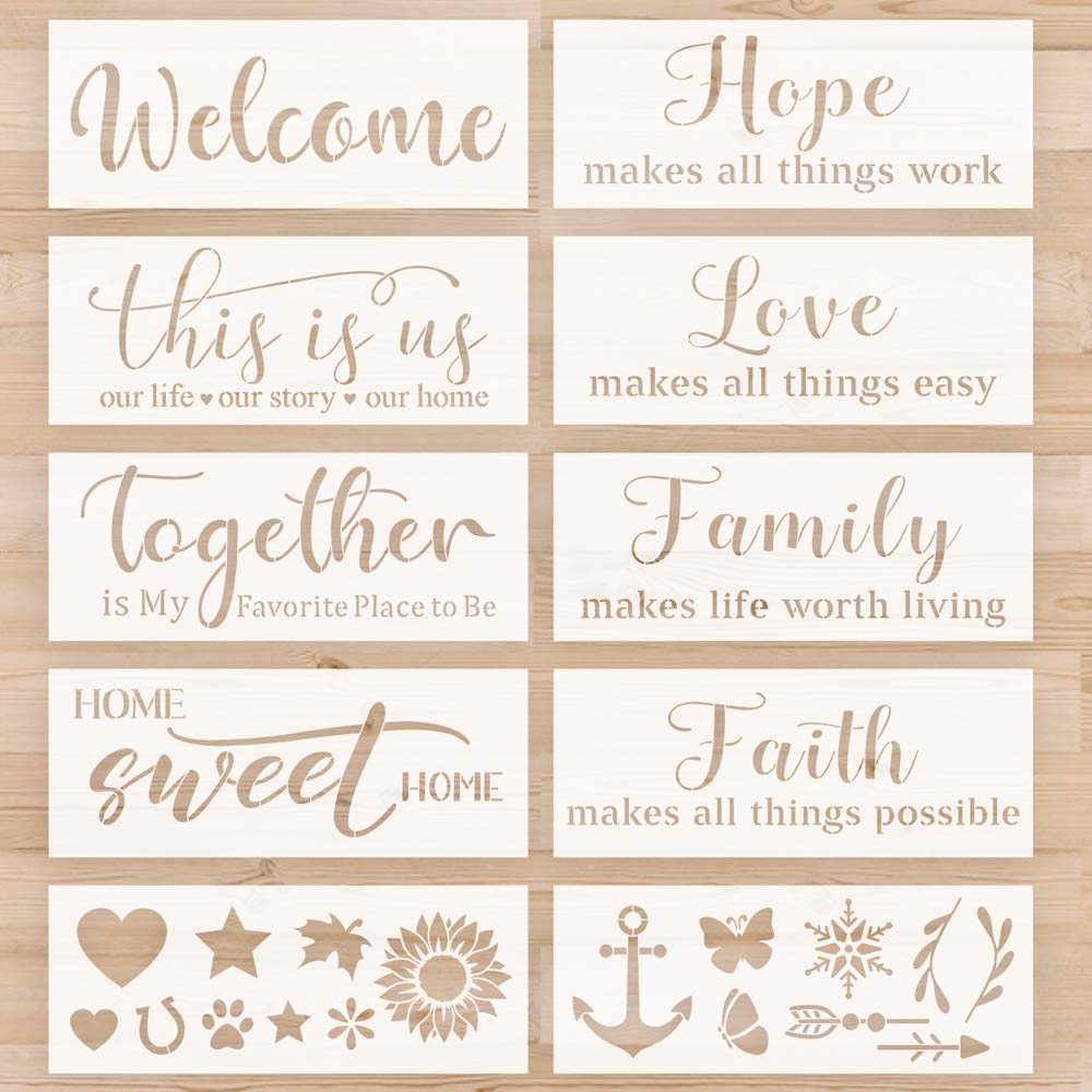 Buy Word Stencils Inspirational Quote Stencils Templates Reusable