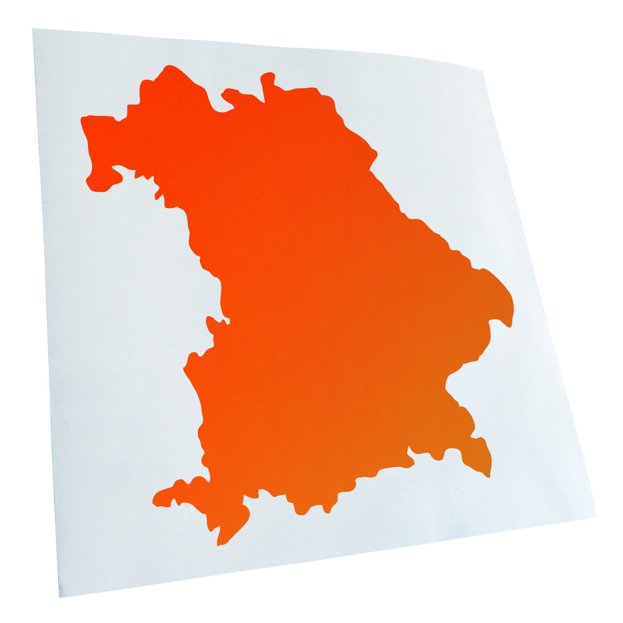 Kiwistar - Car Sticker - Neon Orange - 50 x 45 cm Bavaria Germany Silhouette - Rear Window Car Sticker Weatherproof for Car Truck Moped Truck - Sticker Exterior Self-Adhesive Tuning Accessories for
