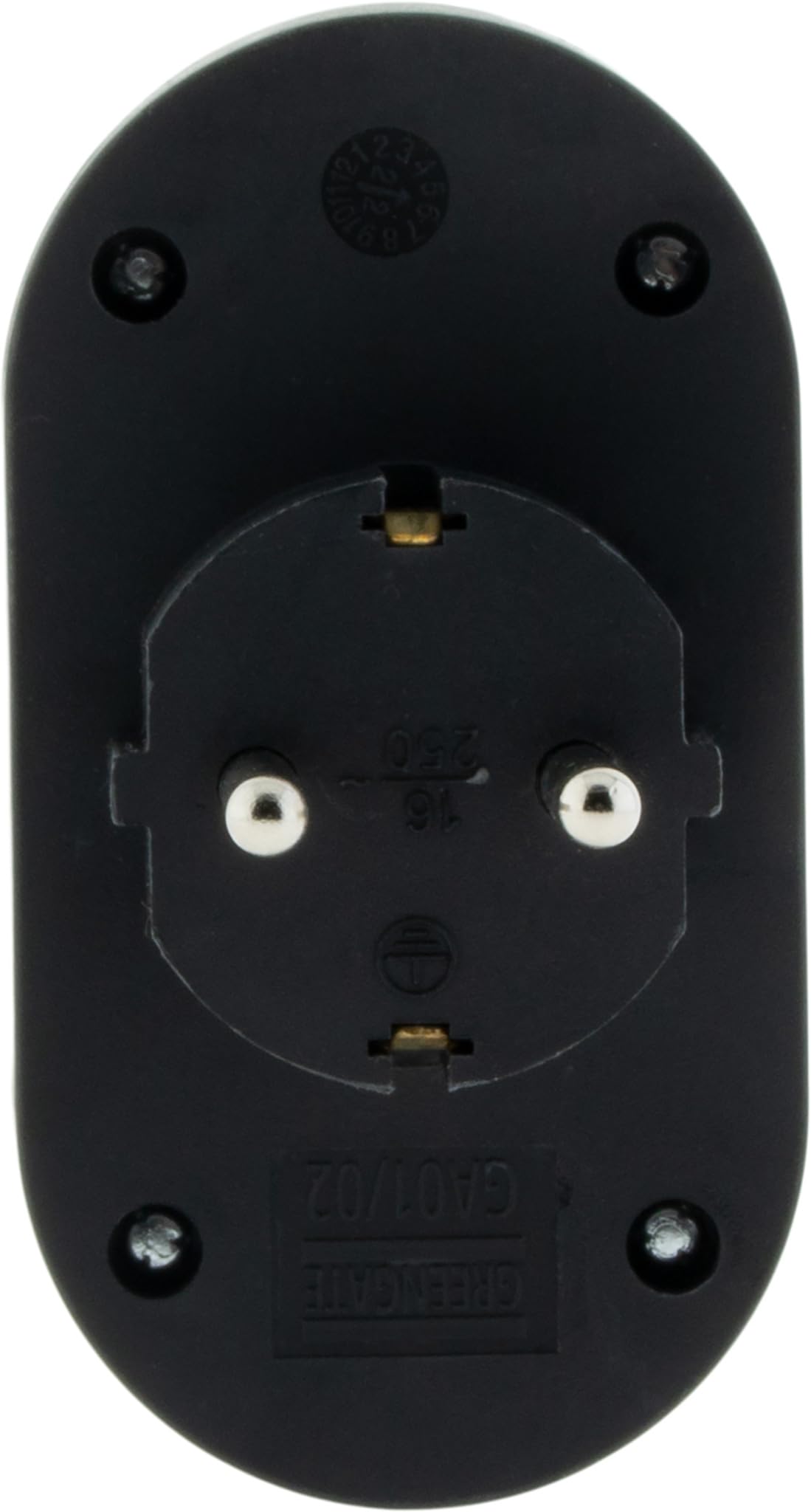 Zenitech, gniazdo Biplite, model Schuko, 16A, idealne do urządzeń elektrycznych, nowoczesny i elegancki design, idealne do domu lub biura - 16A - Czarny - 2 gniazda