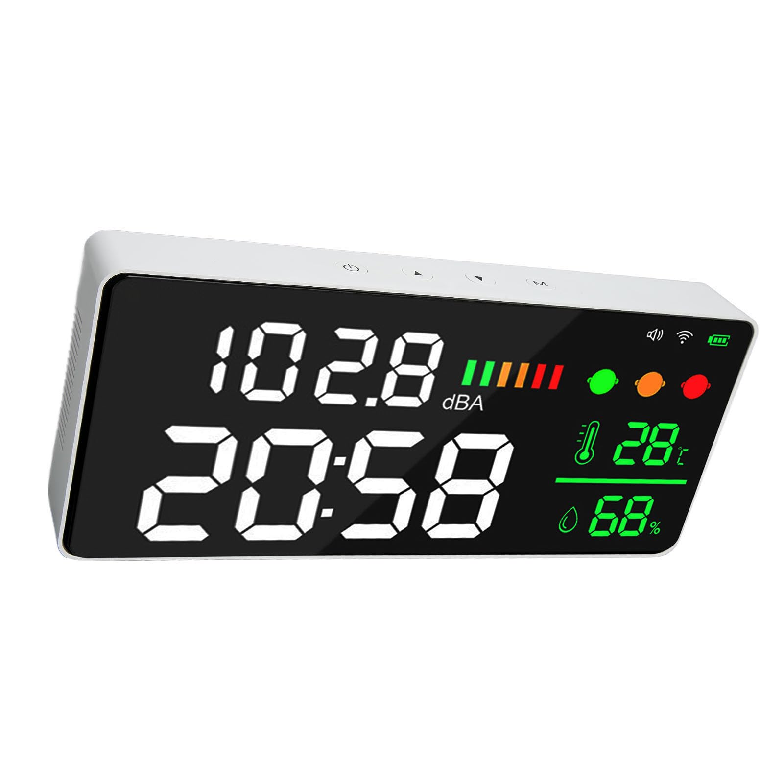 Oumefar Decibel Meter 30dB 130dB , 11in Grand écran Mural Decibel Meter WIFI Affichage LED Température Humidité Niveau Sonore Détecteur Moniteur Oumefar Decibel Meter 30dB 130dB , 11in Grand écran Mural Decibel Meter WIFI Affichage LED Température Humidité Niveau Sonore Détecteur Moniteur