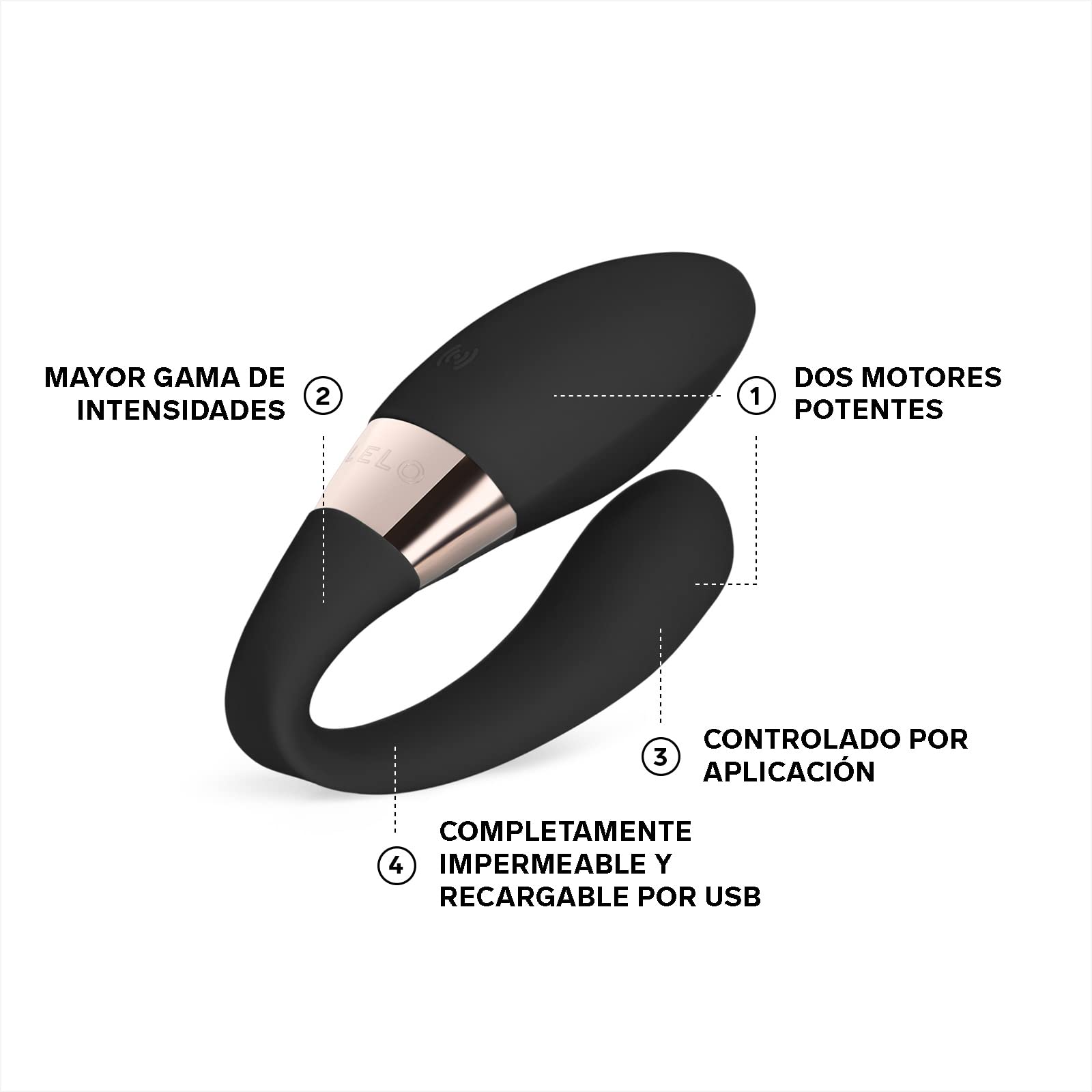 LELO TIANI Harmony, Juguetes Eróticos para Pareja, Uno de los Lujosos Juguetes Sexuales con app, Potente Vibrador Sexual con 2 Motores Sincronizados (Black)