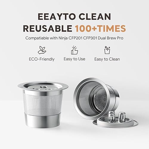 Miniatura 9 de Pilipane Tazas K reutilizables, cápsulas de café reutilizables, tazas K de acero inoxidable, filtros de cápsulas de café a prueba de fugas con